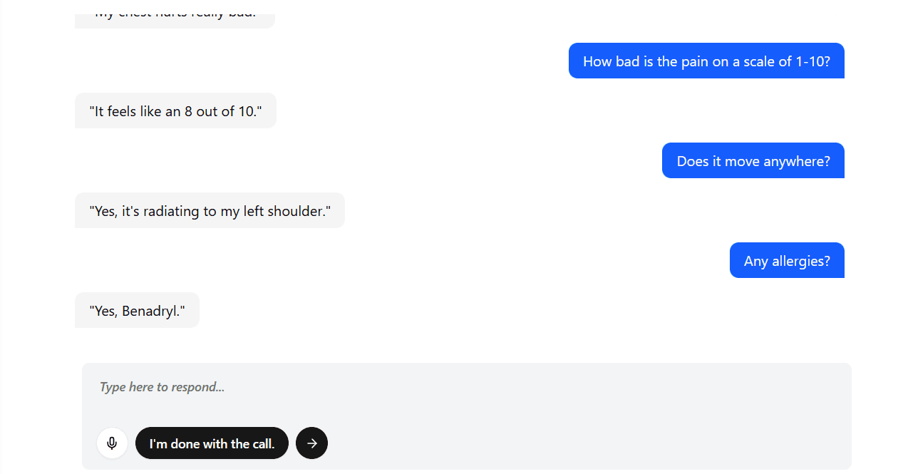 Patient Dialogue Chat Interface